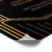 Shuttle Service Wedding Sign | Gatsby Art Deco Poster (Hoek)