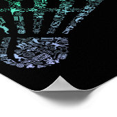 Shuttle Silhouette Badminton Speler Shirt Heren Ba Poster (Hoek)