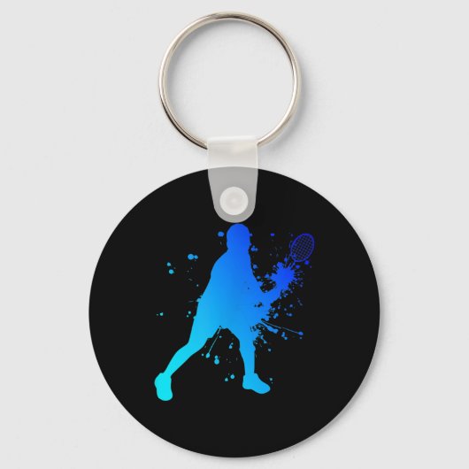 Shuttle Squash Badminton Speler Sleutelhanger (Voorkant)