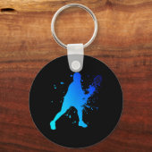 Shuttle Squash Badminton Speler Sleutelhanger (Voorkant)