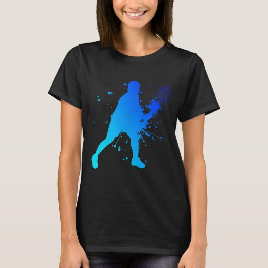 Shuttle Squash Badminton Speler T-shirt (Voorkant)