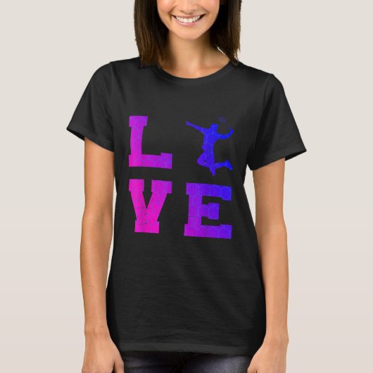 Shuttle Squash Vrouwen Badminton Mannen T-shirt (Voorkant)