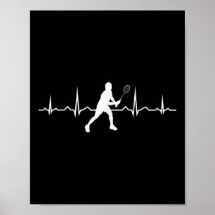 Shuttle Squash Vrouwen Badminton Speler Poster
