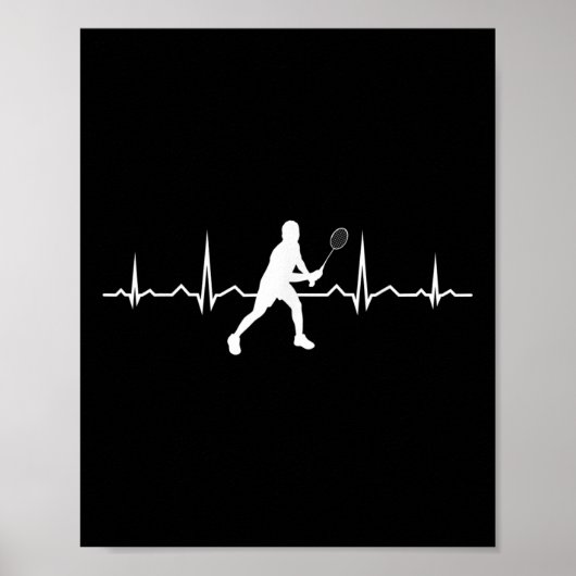 Shuttle Squash Vrouwen Badminton Speler Poster (Voorkant)