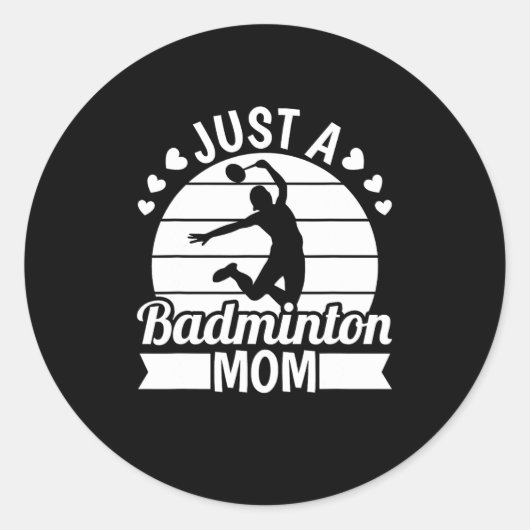 Shuttle Team Player Court - Racquet Slechts een Dm Ronde Sticker (Voorkant)