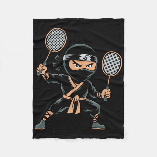Shuttle Team Racket - Court Racquet Badminton Ninj Fleece Deken (Voorkant)