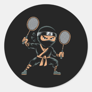 Shuttle Team Racket - Court Racquet Badminton Ninj Ronde Sticker