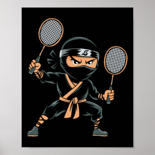 Shuttle Team Racket - Court Racquet Dominton Ninja Poster