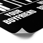 Shuttle Your Boyfriend My Boyfriend Funny Dminton Poster (Hoek)