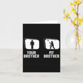 Shuttle Your Brother My Brother Sister Funny Dmint Kaart (Gele Bloem)