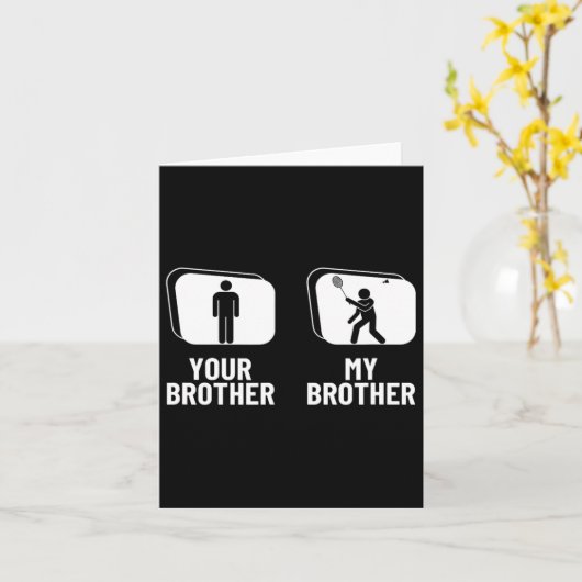 Shuttle Your Brother My Brother Sister Funny Dmint Kaart (Gele Bloem)