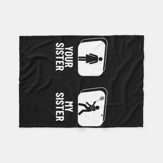 Shuttle Your Sister My Sister Brother Funny Domint Fleece Deken (Voorkant (Horizontaal))