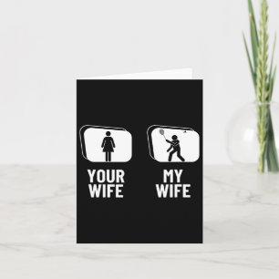 Shuttle Your Wife Mijn vrouw Man Funny Dminton Kaart