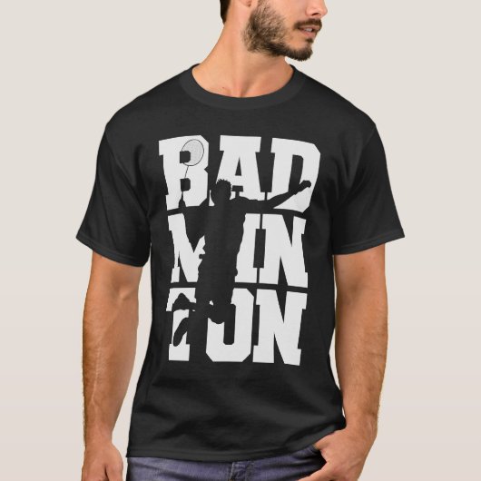 Shuttlecock Badminton Racket Sport T-shirt (Voorkant)