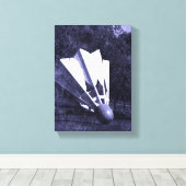 Shuttlecock Blues Canvas Afdruk (Insitu (Houten vloer))