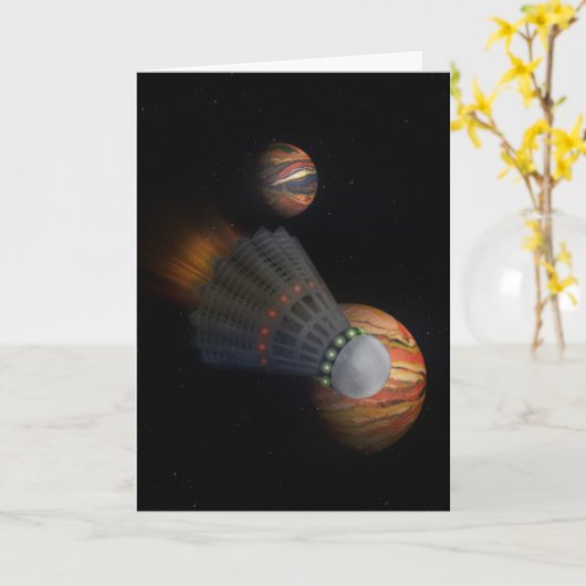 Shuttlecock en Planeten Kaart (Gele Bloem)