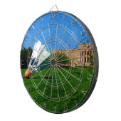 Shuttlecock op het gras dartbord (Voorkant Rechts)