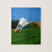 Shuttlecock op het gras legpuzzel (Verticaal)