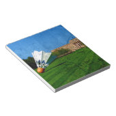 Shuttlecock op het gras notitieblok (Schuin)