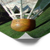 Shuttlecock op het gras poster (Hoek)