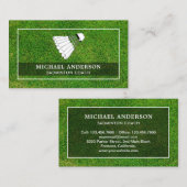 Shuttlecock Professional Badminton Coach Visitekaartje (Voorkant / Achterkant)