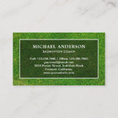 Shuttlecock Professional Badminton Coach Visitekaartje (Achterkant)