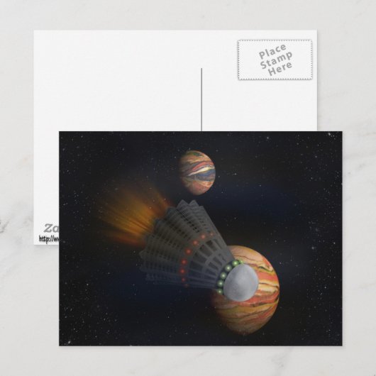 Shuttlecock Space Shuttle Briefkaart (Voorkant / Achterkant)