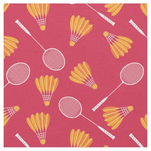 Shuttlecocks met badmintonrackets - rood stof (Close Up)