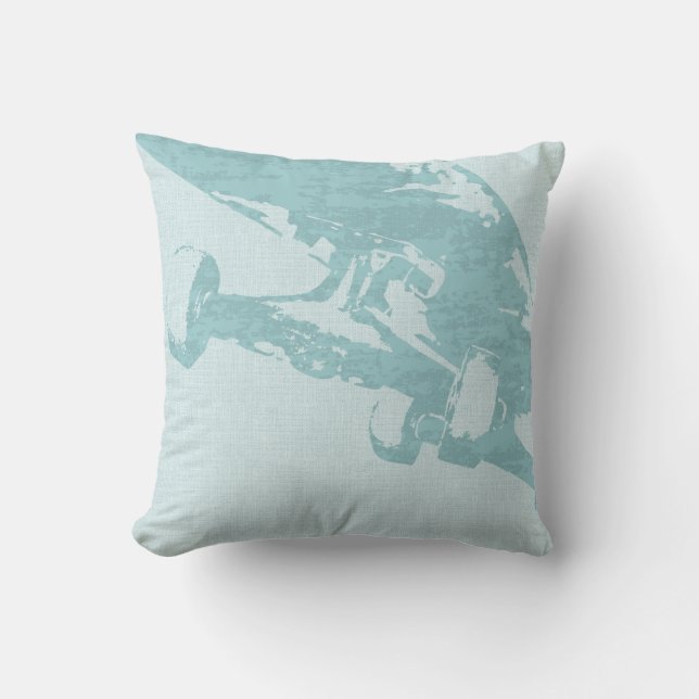 Shuvit Shove-it Skateboard Pillow Seafoam Blue Kussen (Voorkant)