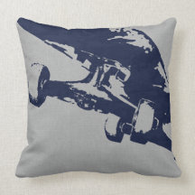 Shuvit Shove-it Skateboard Pillow Silver Navy