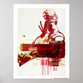 SHWANN: De futuristische Samurai DJ Poster (Voorkant)