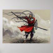 SHWANN: De futuristische Samurai DJ print (Voorkant)