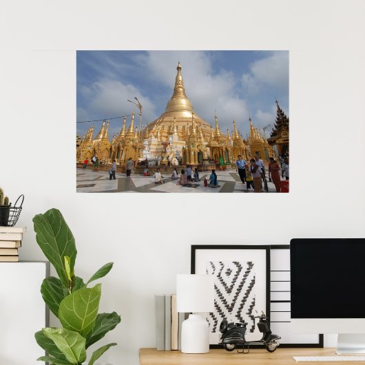 Shwe Dagon Pagoda Poster (Thuiskantoor)