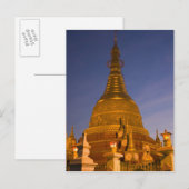 Shwe Myin Tin Tempel, schemering, Make Tehi Lar, Briefkaart (Voorkant / Achterkant)