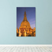 Shwe Myin Tin Tempel, schemering, Make Tehi Lar, Canvas Afdruk (Insitu (Houten vloer))