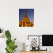 Shwe Myin Tin Tempel, schemering, Make Tehi Lar, Poster (Thuiskantoor)