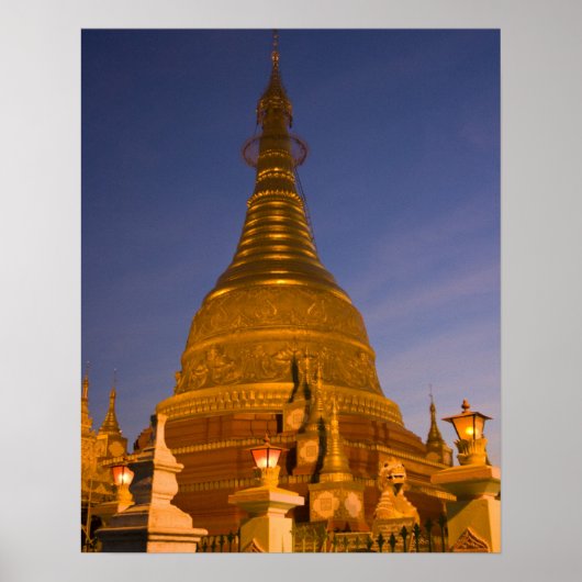 Shwe Myin Tin Tempel, schemering, Make Tehi Lar, Poster (Voorkant)