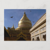 Shwe Zigon Pagoda Briefkaart (Voorkant)