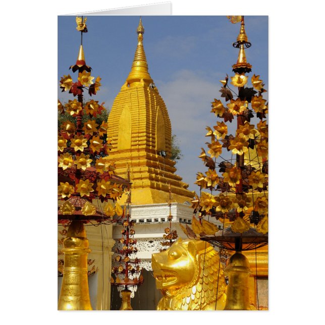 Shwe Zigon Pagoda-complex in Bagan (Pagan), (Voorkant)