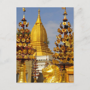 Shwe Zigon Pagoda complex in Bagan (Pagan), Briefkaart