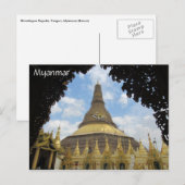 shwedagon arch myanmar briefkaart (Voorkant / Achterkant)
