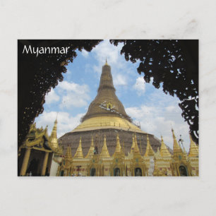 shwedagon arch myanmar briefkaart