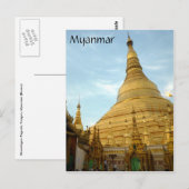 Shwedagon gouden stoepa briefkaart (Voorkant / Achterkant)