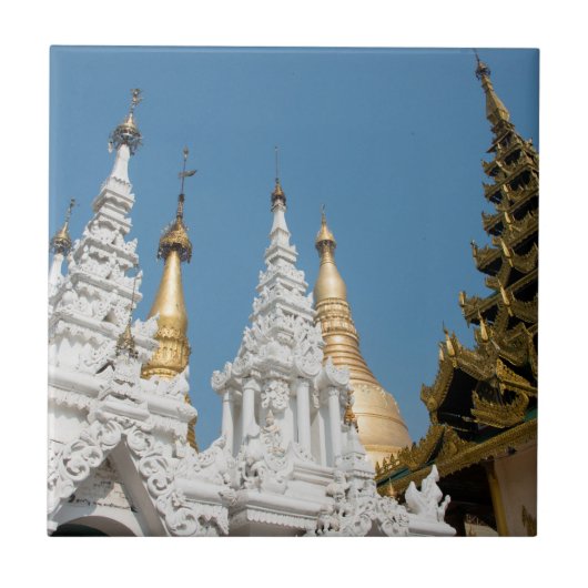Shwedagon Pagoda Exterior Tegeltje (Voorkant)