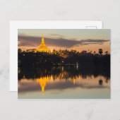 Shwedagon Pagoda, Myanmar, Yangon Briefkaart (Voorkant / Achterkant)