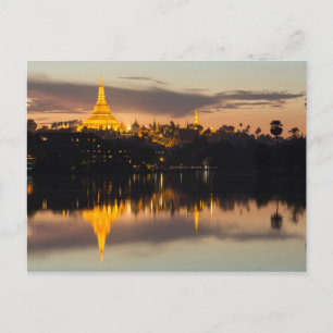 Shwedagon Pagoda, Myanmar, Yangon Briefkaart