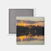 Shwedagon Pagoda, Myanmar, Yangon Magneet (Voorkant / Achterkant)