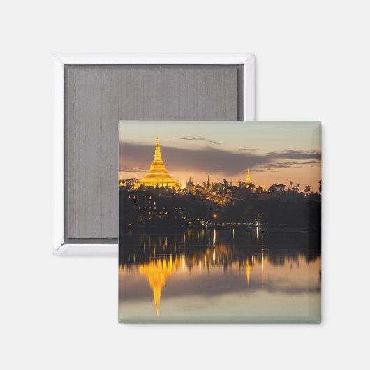 Shwedagon Pagoda, Myanmar, Yangon Magneet (Voorkant / Achterkant)