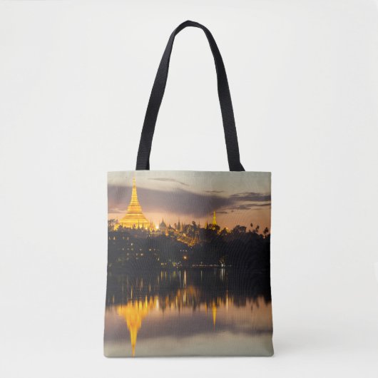 Shwedagon Pagoda, Myanmar, Yangon Tote Bag (Voorkant)