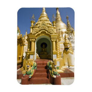 Shwedagon Pagoda (Paya), grote tempel site die 4 Magneet